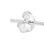STEM-200, Men Sterling Silver Push Back Stud Earrings -17mm X 17mm Square
