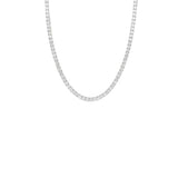 Brass Tennis Necklace, Width-4mm, Length-18''
