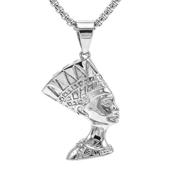 SP-967, Stainless Steel Egypt Queen Nefertiti , gold or silver color, 23mm width, 55mm high, 8mm thick