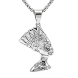 SP-967, Stainless Steel Egypt Queen Nefertiti , gold or silver color, 23mm width, 55mm high, 8mm thick