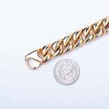 SBM-205, Men Stainless Steel Chain Bracelet-Width-14mm, Length-8.5'', 5mm thick