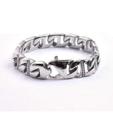 SBM-730, Men Stainless Steel Bracelet-Width-14mm, Length-9'', 3mm thick