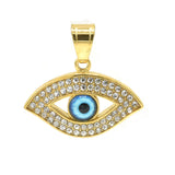 SP-1019, Stainless Steel Evil Eyes Pendant, 35mm width, 33mm high, 7mm thick