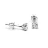 STEM-257, Men 925 Sterling Silver Screw Back Stud Earrings-4mm,5MM Round Gold or Silver color