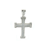 STPM 19, Men S925 Sterling Silver Icy Bling Bling Cross Pendant-Gold or Silver color