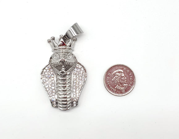 SP-847, Stainless Steel 2 size of Ice King Crown Cobra , gold or silver color