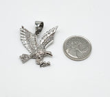 SP-893, Stainless Steel Icy Eagle Pendant-gold or silver color, 35mm width, 45mm high, 5mm thick