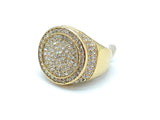 SRM-267,Stainless Steel Ice Hit Hop Ring-gold or silver color-20mm round, 3mm thick