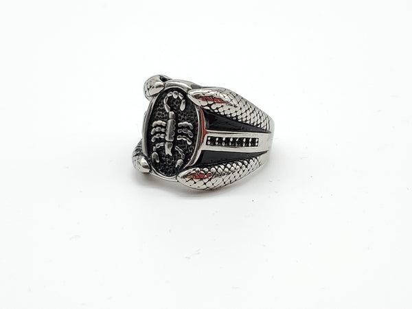 SRM-381, Stainless Steel Scorpion Fashion Ring-silver color