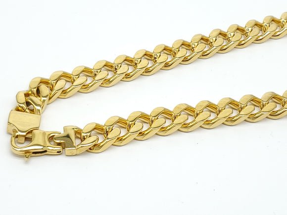 Stainless Steel 12mm Width, 3mm Thick Miami Cuban Chain-Gold or Silver color-SMC