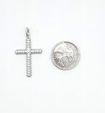 STPM-357, Men and Women S925 Sterling Silver Icy Bling Bling Cross Pendant-Gold or Silver color