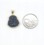 STPM-408, Unisex 925 Sterling Silver Buddha Pendant-silver green, gold green, silver black, gold black, silver white, gold white color