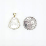 STPM-408, Unisex 925 Sterling Silver Buddha Pendant-silver green, gold green, silver black, gold black, silver white, gold white color