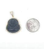 STPM-408, Unisex 925 Sterling Silver Buddha Pendant-silver green, gold green, silver black, gold black, silver white, gold white color