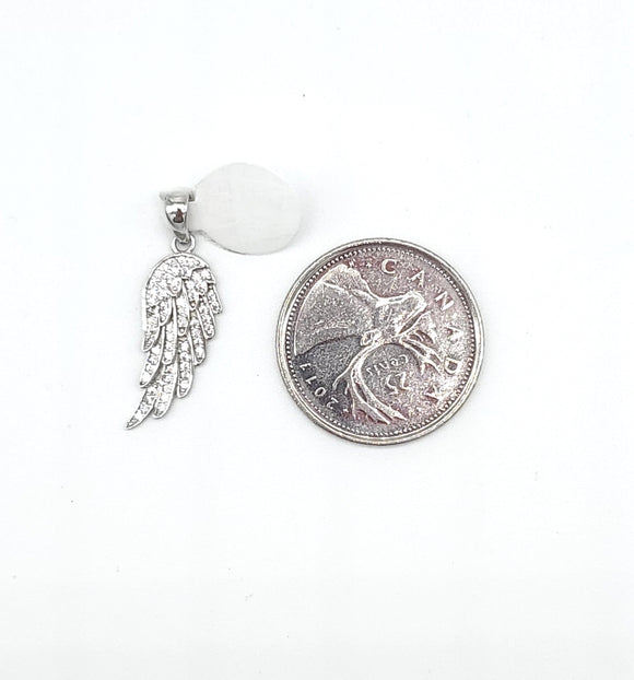 STPW-43, Sterling Silver Angle Wing Pendant