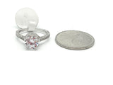 STRW-191, Women S925 Sterling Silver Cuban Zirconium Engagement Ring