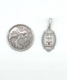 STPM*450, Men and Women S925 Sterling Silver Icy Bling Bling Football Shape Pendant-gold or silver color