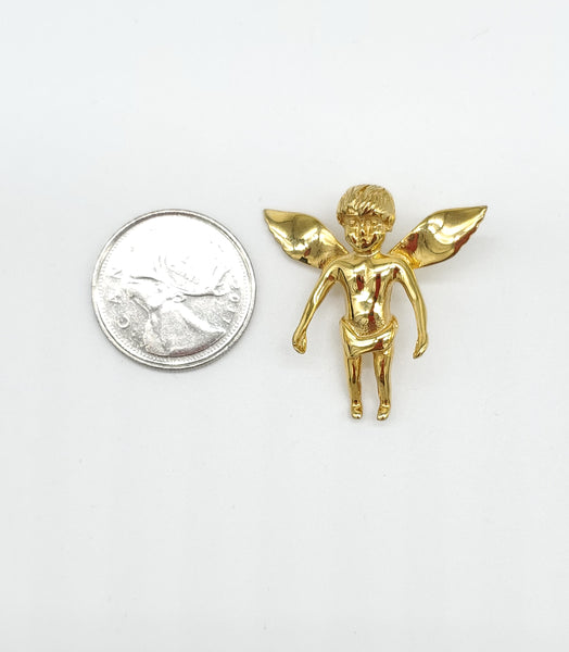 SP-294, Stainless Steel Angle Pendant-Gold color, 35mm width, 35mm high, 10mm thick