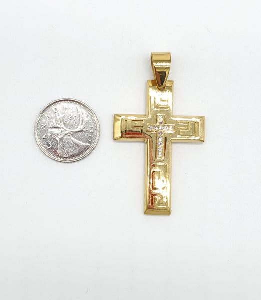 SP-241, cross, gold, 35mm width, 60mm high, 6mm thick
