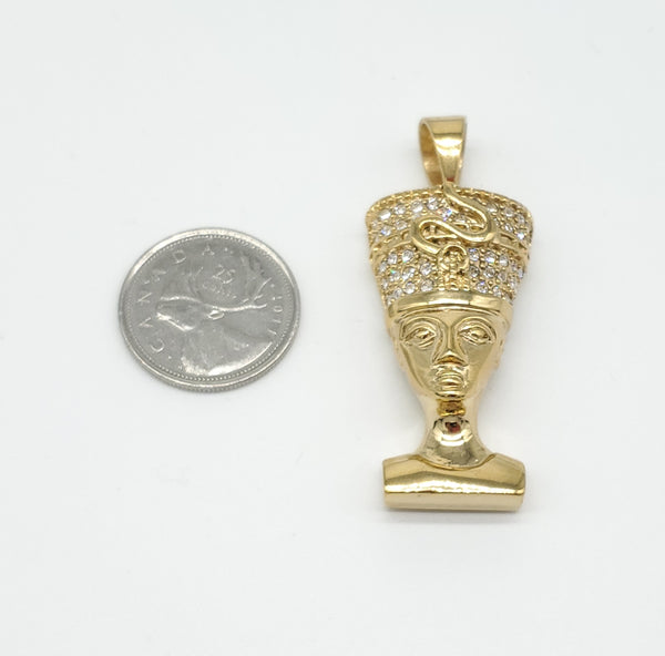 SP-957, Stainless Steel Egypt queen Pendant, Gold or silver color, 23mm width, 55mm high, 11mm thick