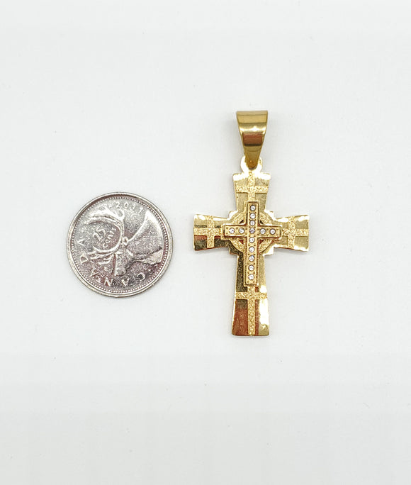 SP-382, 2 size of cross, gold, silver or silver black