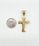 SP-382, Stainless Steel 2 size of Icy Cross Pendant-gold or silver color