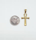 SP-518, Stainless Steel 3 size of Ankh Pendant, gold or silver color
