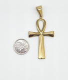 SP-518, Stainless Steel 3 size of Ankh Pendant, gold or silver color