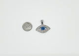 SP-1019, Stainless Steel Evil Eyes Pendant, 35mm width, 33mm high, 7mm thick