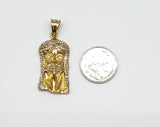 SP-646, Stainless Steel Jesus Head Pendant, gold, Silver or Black, 20mm width, 48mm high, 8mm thick