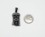 SP-646, Stainless Steel Jesus Head Pendant, gold, Silver or Black, 20mm width, 48mm high, 8mm thick