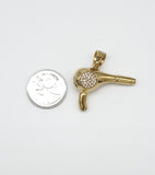 SP-864, Stainless Steel Hair Dry Pendant-gold or silver color, 35mm width, 40mm high, 12mm thick