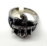 SRM-02, Stainless Steel Skull Fashion Ring-silver color