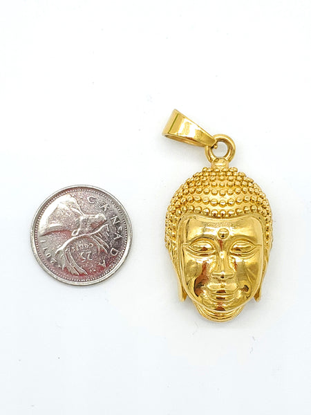 SP-164, Stainless Steel Buddha Pendant - gold color