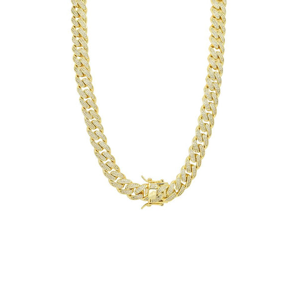 BRN-013-Brass Cuban Chain-Width-12mm, Length-20''