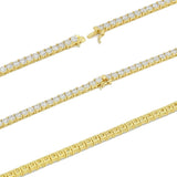 Brass Tennis Bracelet,Width 4mm, Length-8.5''