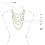 Brass Tennis Necklace, Width-4mm, Length-18''