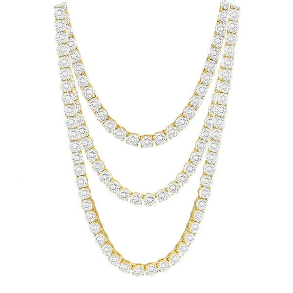 Brass Tennis Bracelet, Width 4mm, Length-7.5''