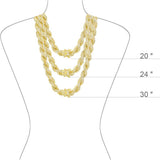 Brass Rope Chain, Width-12mm, Length-20''