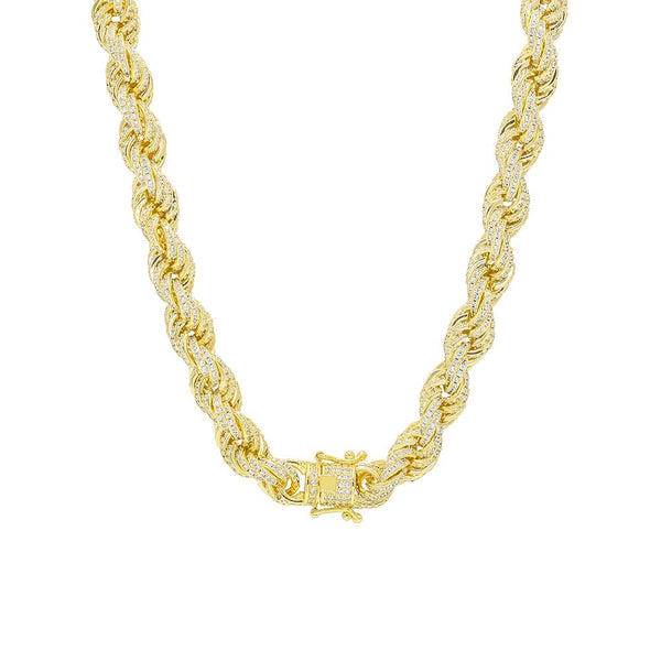 Brass Rope Chain Bracelet, Width-12mm, Length-9''