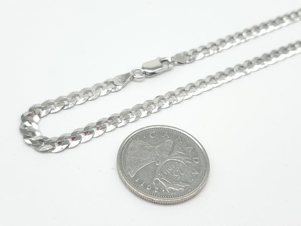 Sterling Silver Cuban Chain Diamond Cut I