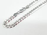 Sterling Silver Cuban Chain Diamond Cut J