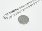 Sterling Silver Cuban Chain Diamond Cut J