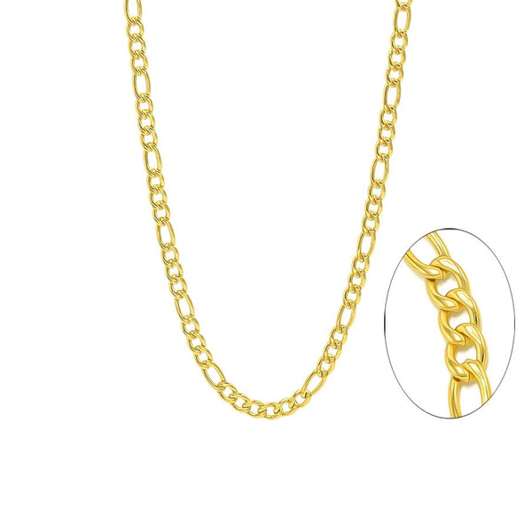 Stainless Steel Figaro Chain-4mm Width, 1mm thick