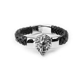 LBM-11,Stainless Steel Lion Head Clasp Bracelet-gold or silver color, Width-12mm,Length-8.75''