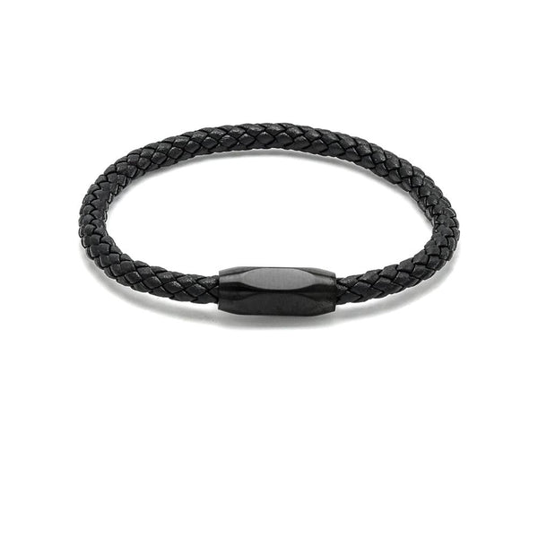 LBM-484, Stainless Steel Leather Bracelet-gold, silver or black color