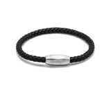 LBM-484, Stainless Steel Leather Bracelet-gold, silver or black color