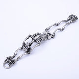 SBM-152, Men Stainless Steel Skull Bracelet Gold color-Width-32mm, Length-8.5''