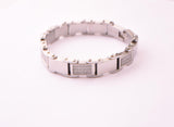 SBM-297, Men Stainless Steel Fancy Bracelet Silver color 11mm width, Length 9''