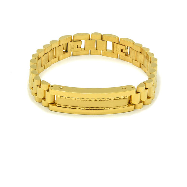 SBM 739, Men Stainless Steel Bracelet-Width-12mm, Length-7.25+1"(added), 3mm thick